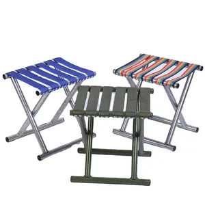 Outdoor Opvouwbare Camping Stoel Vissen Kruk Draagbare Wandelen Strand Reizen Zetel Krukje Lichtgewicht Ijzer Kruk