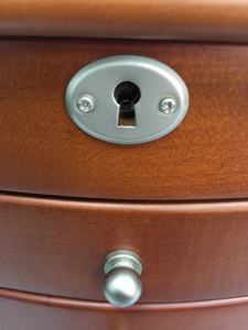 Grande boîte à bijoux/armoire en bois avec serrure pour femmes et filles, pour bagues et colliers - Product Image 3