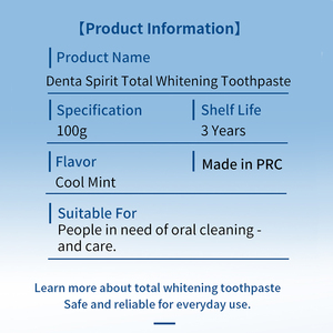 Pasta Dental Blanqueadora Total Anti-Caries OEM al <span class=keywords><strong>Mejor</strong></span> Precio, Fortalece y Repara con Hidroxiapatita, Pasta Dental de Limpieza Profunda con Menta Refrescante - Product Image 6