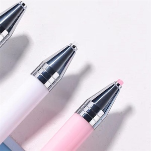 Nouvel arrivage de haute qualité : Outil de pointillage rotatif <span class=keywords><strong>blanc</strong></span> à une face avec manche métallique et <span class=keywords><strong>crayon</strong></span> de cire en nylon pour ongles en <span class=keywords><strong>acrylique</strong></span> et naturels - Product Image 2