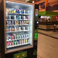 Meilleure vente Collations et boissons Commerciale 24 heures Collations et boissons Combo Alimentaire Lumière Led Eau Combo Distributeur automatique