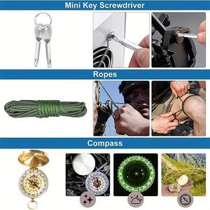 Kit de Supervivencia Profesional, Equipo de Emergencia Táctico con Suministros de Primeros Auxilios para Senderismo, Caza y SOS, GZ RTS, Pedido Mixto al por Mayor - Product Image 4