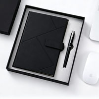 Ensemble cadeau de bureau promotionnel personnalisé 2026 en cuir PU pratique avec stylo et carnet