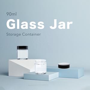 Bocal en verre à couvercle rond de sécurité de 90ml 3.04oz sur mesure pour les aliments et les soins de la peau Bouteilles en verre de haute qualité pour l'emballage - Product Image 6