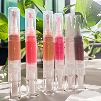 Rotate Lipgloss Private Label Waterproof Clear Vide Tubes Lip Gloss Vegan Long Lasting Lipgloss Containers