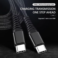Kabel USB C 1m 2m Harga Murah, Pengisi Daya Cepat PD 60W Tipe-C untuk Ponsel