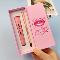 Kit de Maquillage Lèvres 2-en-1 Hydratant et Repulpant : Gloss Brillant et Crayon à Lèvres Peptides Haute Pigmentation Marque Privée