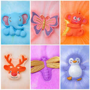Bombes de bain effervescentes OEM ODM en gros, de luxe, personnalisées, naturelles, biologiques, faites à la main, pour enfants, animaux, fruits colorés - Product Image 3