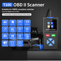 Escáner de Diagnóstico Universal para Automóviles OBD2/EOBD T100 con 1 Año de Garantía, Pantalla LCD y Datos en Tiempo Real para Lectura de Códigos de Error del Motor