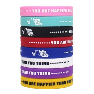 Fournitures de fête : Bracelets en caoutchouc en stock, bracelets en silicone personnalisés avec citations inspirantes, bracelets en caoutchouc - Product Image 2