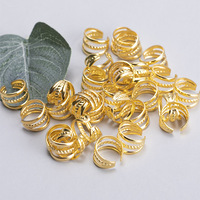Verstellbare Gold/Silber Haarzopf-Perlen, Dreadlock-Manschetten, Ringe, Reifen, Zopf-Accessoires für Hochzeiten