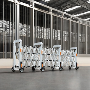 <span class=keywords><strong>Barrière</strong></span> de <span class=keywords><strong>sécurité</strong></span> manuelle rétractable en alliage d'aluminium, type <span class=keywords><strong>accordéon</strong></span>, pour clôtures coulissantes et barrières routières extérieures - Product Image 4