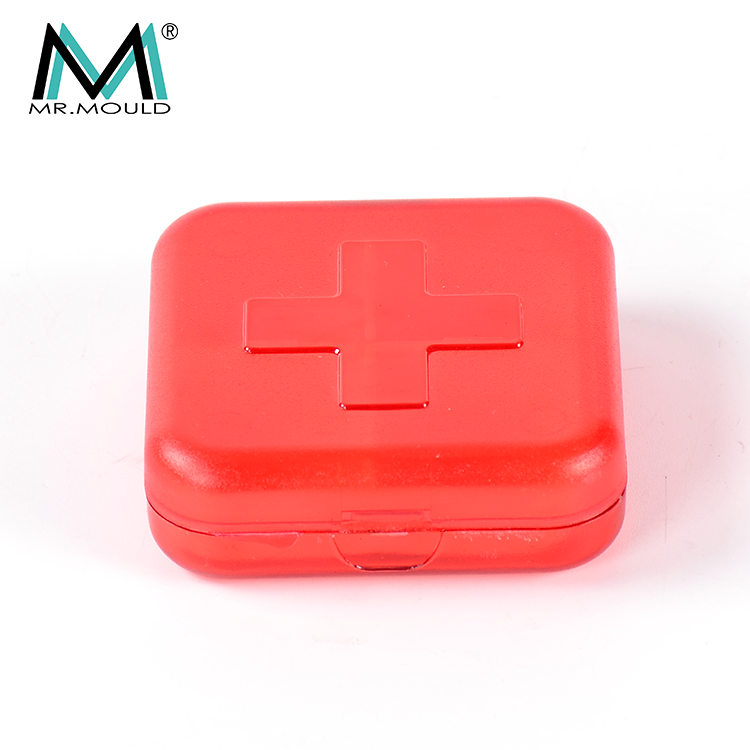 Низкая цена вращаются 4 Чехлы квадратной формы коробки пилюльки MM-PB051