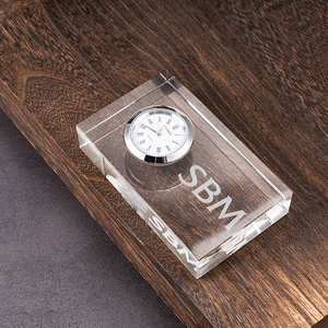 Manufacturers Custom Crystal <strong>Clock</strong> <strong>Clock</strong> Ornaments Indoor <strong>Desk</strong> Crystal Ornaments - Product Image 1