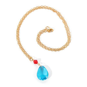 Moda trendy baby girl boy cosplay Japan drop shape diamond howls moving castle earring necklace - Product Image 6