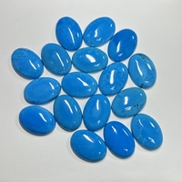 HQ Gems Naturel Bleu Turquoise Lâche Gemme Flatback Cabochon Américain Dormir 13X18mm Beauté Turquoise Pierre Prix