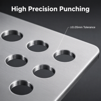 Plaque en acier inoxydable perforée par électroérosion à fil CNC de précision 304 316, taille personnalisée, tôle métallique industrielle perforée pour filtration
