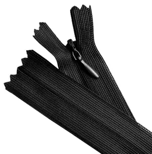 Rits Fabriek Custom Kleur Nylon Tanden Gesloten Kant Webbing Onzichtbare Rits Voor Vrouw Jurk Kleding