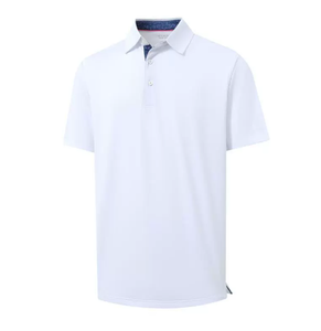 Polo pour homme, chemise décontractée à manches courtes pour homme, en coton pur, matière en soie glacée, respirante, séchage rapide - Product Image 4