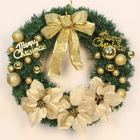 Guirlandes de Noël de luxe spécialement conçues 30/40/50/60cm, pré-éclairées par LED, avec pommes de pin, décorations de fêtes, directement de l'usine