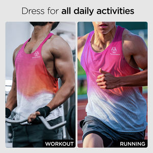 Canottiere da corsa da <span class=keywords><strong>uomo</strong></span> Ultra leggere canottiere da maratona traspiranti gilet da corsa ad asciugatura rapida <span class=keywords><strong>senza</strong></span> maniche - Product Image 3