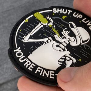 Hot Sale Custom Logo Brand Silicone Rubber 3D 2D PVC Stylish Iron on <b>Sew</b> on Hook and Loop Patches PVC Patch for Hats Garment - Product Image 1