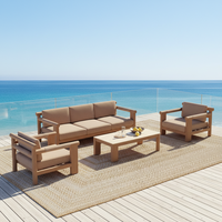 Modernes Luxus-Aluminium-Outdoor-Sofa-Set 4-teilig Komfortabel Wetterbeständig für Hotel Wohnzimmer & Innenhof-Nutzung