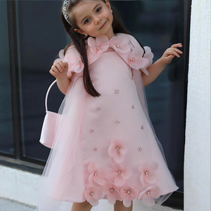 Neonate formale abito da sera principessa abito da ballo da principessa in raso abito da sposa principessa abito da ballo per i bambini per la notte del ballo - Product Image 2
