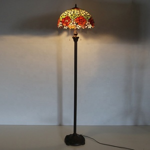 Lámpara de Pie LED LongHuiJing de 16 Pulgadas con Pantalla de Vidrio Multicolor, E26/E27, Altura Ajustable, Impermeable, para Decoración de Dormitorios - Product Image 4