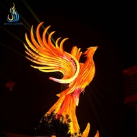 Fabrikgefertigte Phoenix-Seidenlaterne für Chinesische Feste, LED, Wasserdicht, Dekoration für Innen- und Außenbereich