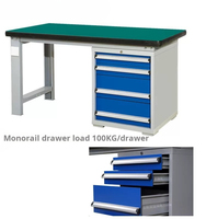 Table d'atelier modulaire en acier de haute qualité Boîtes d'établi de stockage de garage robustes personnalisables pour une utilisation en usine Support OEM