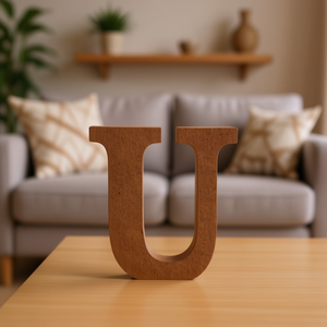 ILAN Lettera Decorativa in Legno U 15Cm per Decorazione Casa - Product Image 3