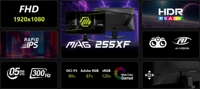 Nouveau moniteur de jeu MSI MAG 255XF 25 "1920x1080 300Hz moniteur 0.5ms temps de réponse écran de jeu pour PC de jeu