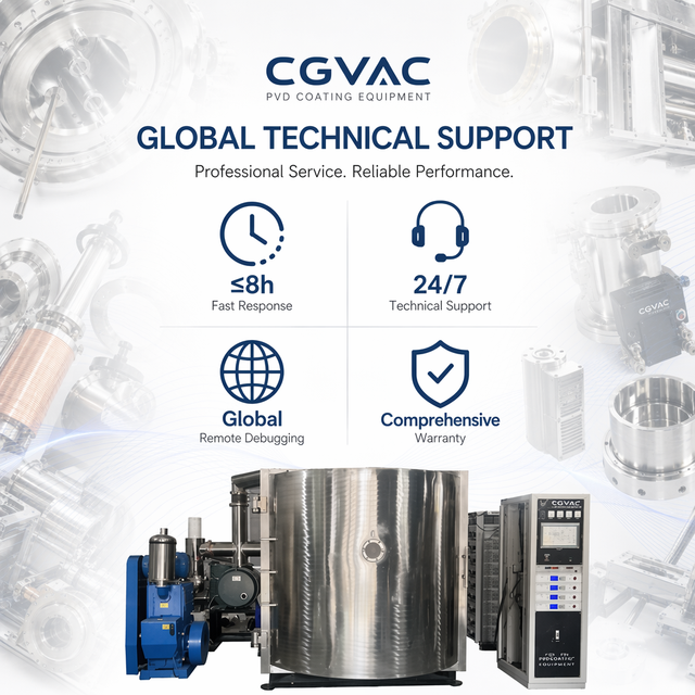 CGVAC Good Price Surgical Instrument Scissors Titanium Gold Vacuum Plating Machine with PLC Magnetron Sputtering System