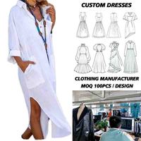 Fabricant de robes pour femmes, marque privée, usine de vêtements sur mesure, conception et fabrication sur mesure, fabricant de vêtements en gros