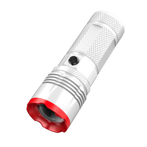 Lampe torche 19Baba haute puissance à laser blanc en alliage d'aluminium, portée 100-200m, rechargeable, zoomable, pour usage extérieur et domestique, chargeur inclus - Product Image 1