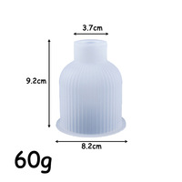 Moule en Silicone Bricolage pour Pot de Cire Rayé Vase Plateau Style Européen Simple Ornement en Plâtre Fabrication Dropshipping Transfrontalier Jetable