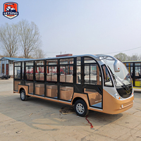 Bus électrique de tourisme fermé avec portes, moteur haute puissance, 14 places, navette de transport urbain, bus de tourisme