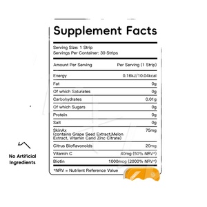 Tiras de disolución bucal de alta calidad, tiras de película fina oral, suplemento de extracto de hierbas, tiras orales - Product Image 2