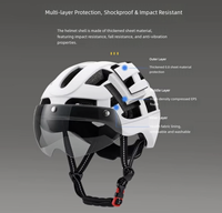 Nouvelles lunettes magnétiques transfrontalières avec éclairage intégré pour casque de vélo de route universel