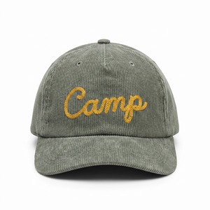 Gorras Clásicas Snapback de 5 Paneles con Logotipo Bordado en Cadena de Calidad Premium Personalizadas OEM, Gorras de Pana Sin Estructura con Visera Curva - Product Image 2