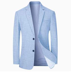 Veste de costume unie pour <span class=keywords><strong>homme</strong></span>, nouvelle collection printemps-automne, style <span class=keywords><strong>décontracté</strong></span>, très tendance en Europe et en Amérique - Product Image 3