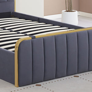 Muebles de Dormitorio Dobles de Tela Modernos y Sencillos de Nuevo Estilo, Cabecera Suave, Cama Tapizada para Adultos - Product Image 2