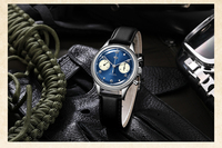 RED STAR 1963 Montre mécanique chronographe pour homme 38 mm Saphir 21 Zuan avec mouvement ST1901 Swanneck étanche