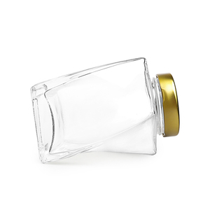 เหยือกแก้วพร้อมฝาโลหะรูปทรงบิดเบี้ยวใสขนาด350มล. ดีไซน์ใหม่แฟนซี - Product Image 5