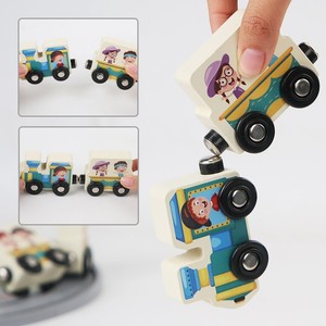 Jouet de train en bois en gros, scènes de circulation routière, ferroviaire et forestière, jouet éducatif, modèle de voitures populaires, jouet de construction <span class=keywords><strong>pour</strong></span> enfants - Product Image 5