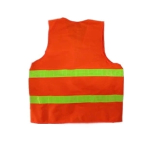 Gilet di sicurezza riflettente ad alta visibilità stampato su misura per i lavoratori della strada ferroviaria realizzati in poliestere con supporto Logo personalizzato - Product Image 2
