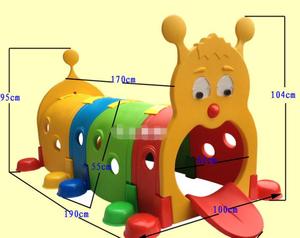 Tunnel de chenille en plastique pour enfants de maternelle et d'école maternelle, jouets pour bébés, tunnel de chenille extensible pour enfants, violet - Product Image 5