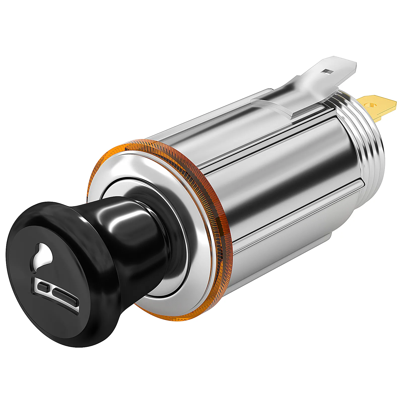 Daiertek DR-07 Car Cigarette Lighter Plug 12V Socket With LED Ring Eject Button Replacement Accessory For Automotive Car Golf