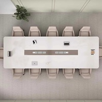 Grande table de formation pour bureau ou salle de conférence Combinaison de chaises longues moderne et simple Grande table